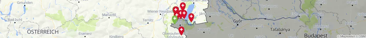 Kartenansicht für Apotheken-Notdienste in der Nähe von Mörbisch am See (Eisenstadt-Umgebung, Burgenland)